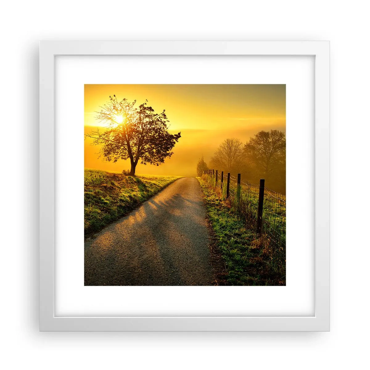 Poster in een witte lijst - Honingmiddag - 30x30 cm