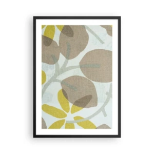 Poster in een zwarte lijst - Delicate botanische afbeeldingen in natuurlijke kleuren - 50x70cm - Compositie in volle zon - Moderne wanddecoratie voor woonkamer en slaapkamer ARTTOR