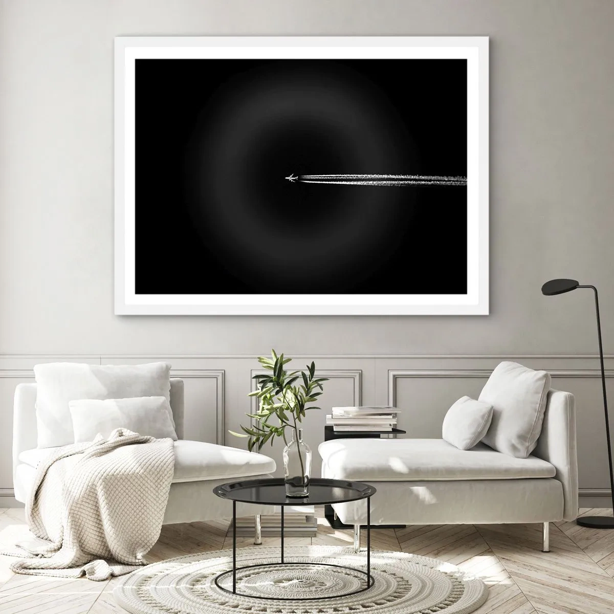 Poster in een witte lijst - Naar een andere dimensie - 100x70 cm