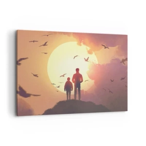 Schilderen op canvas - Oog in oog met de zon - 100x70 cm