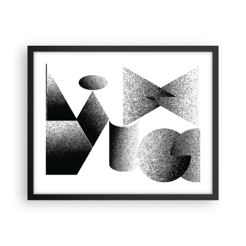Poster in een zwarte lijst - Hoeken en ovalen - 50x40 cm