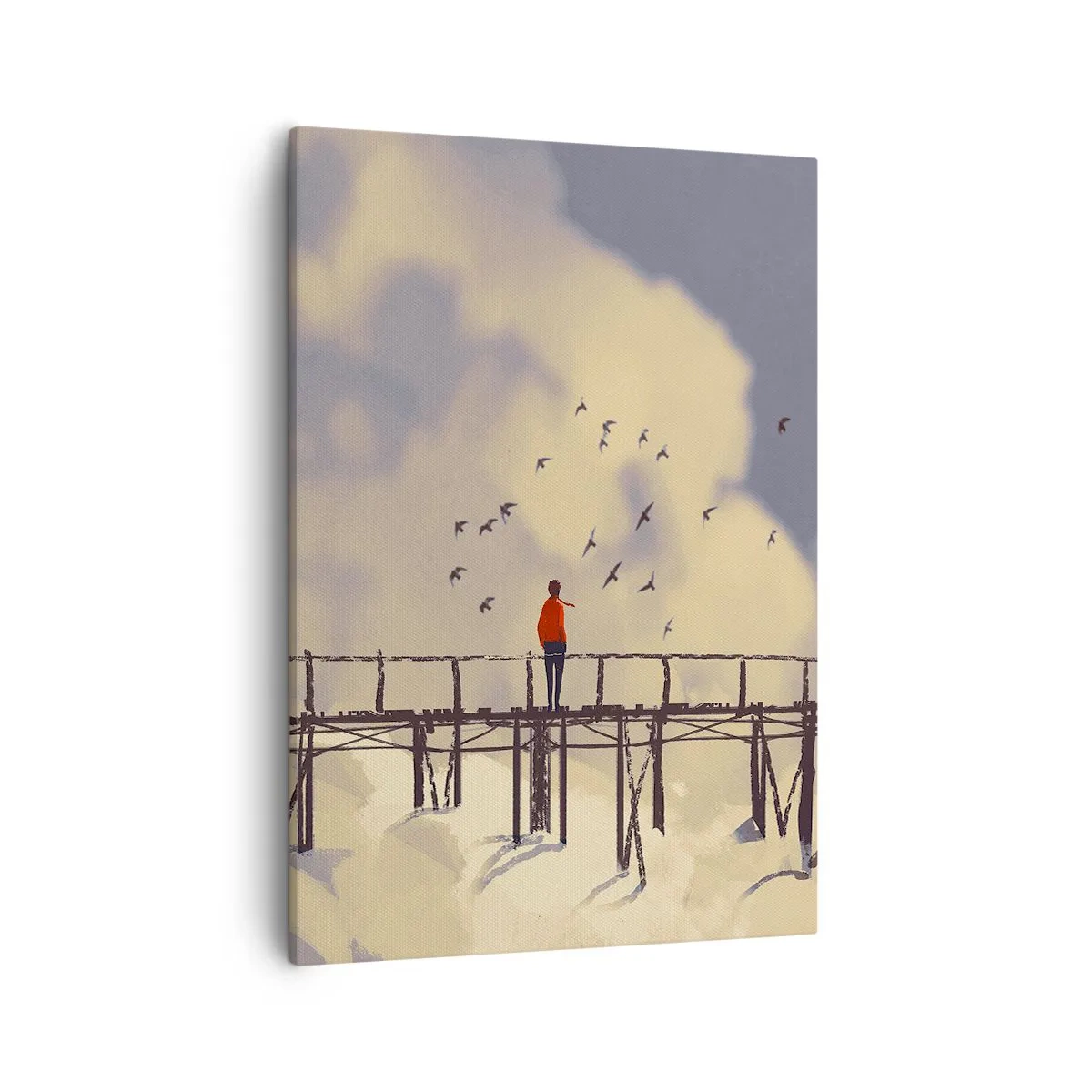 Schilderen op canvas - Blauw verlangen - 50x70 cm