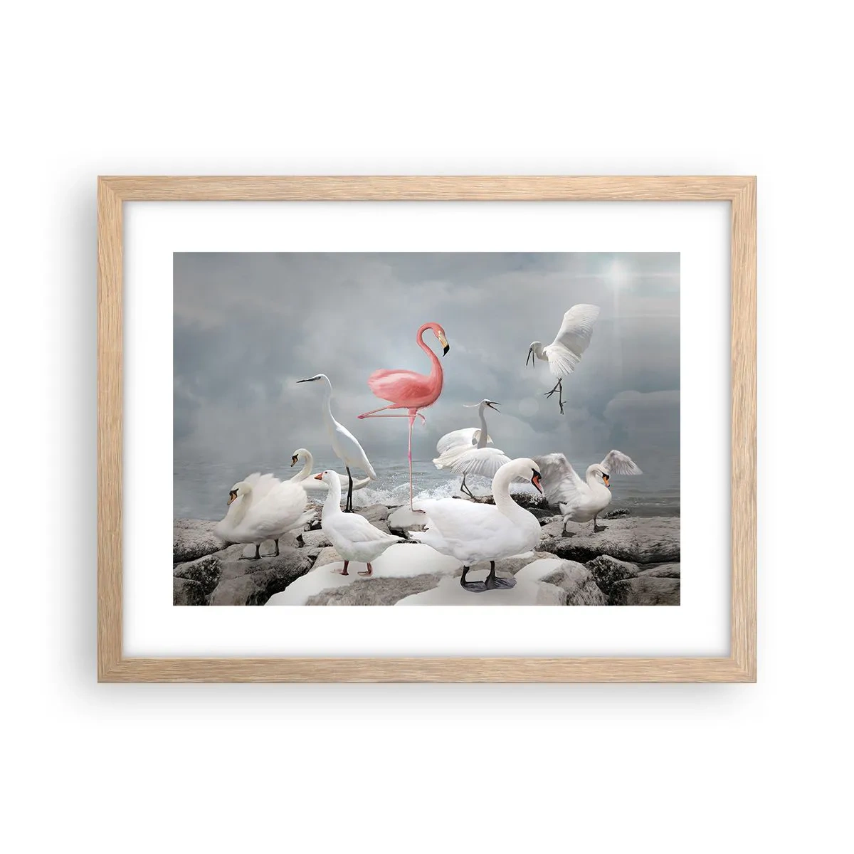 Een poster in een licht eiken lijst - Hoe ben ik hier terecht gekomen? - 40x30 cm