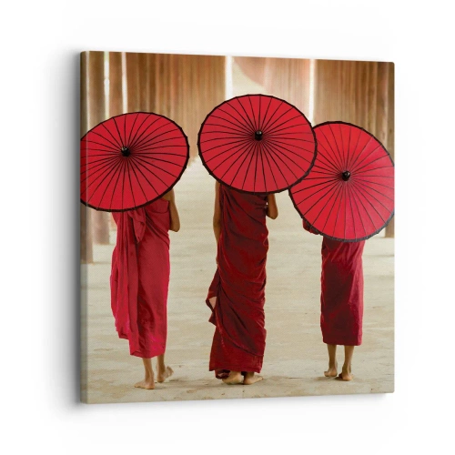 Schilderen op canvas - Op weg naar het Zuivere Land - 30x30 cm