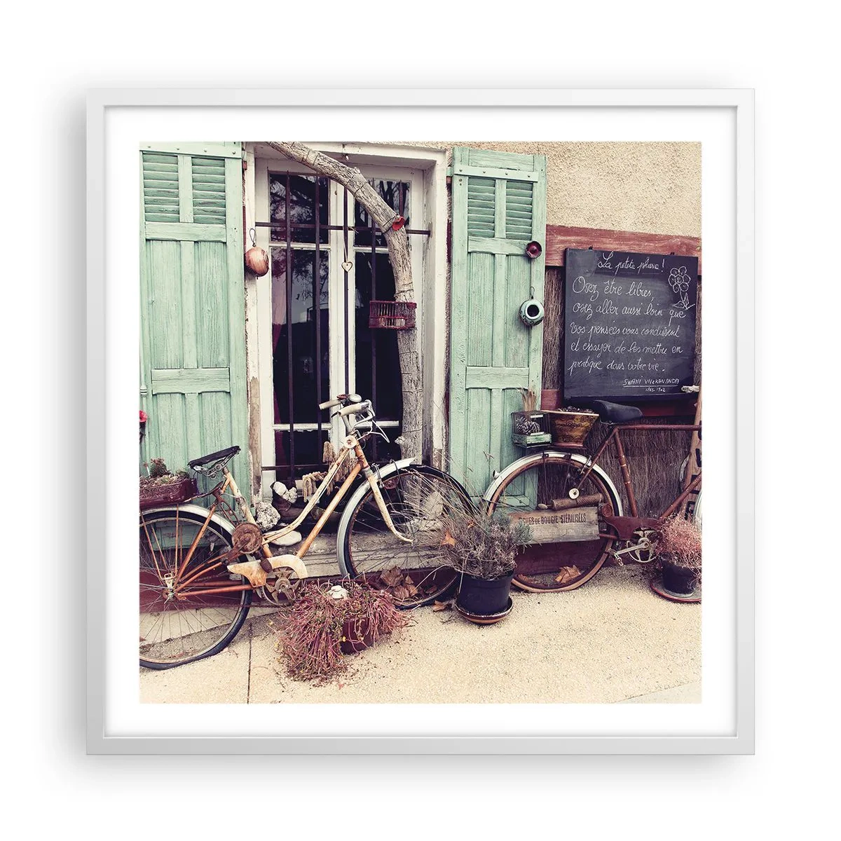 Poster in een witte lijst - Lang leve de provincie - 60x60 cm