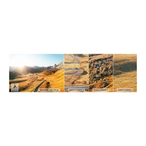 Fotobehang Monster Premium Canvas - In een gouden vallei - Landschap, Bergen, Italië - 100x30 cm