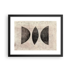 Poster in een zwarte lijst - etnische abstractie - 40x30 cm