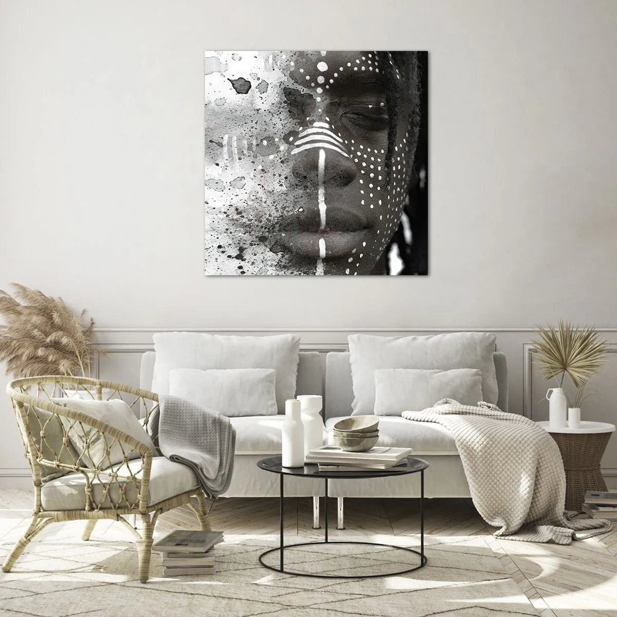 Schilderen op glas - Ontdek de oergeest - 70x70 cm
