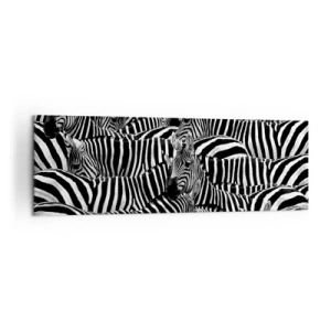 Schilderen op canvas - Groepsportret met strepen - 160x50 cm