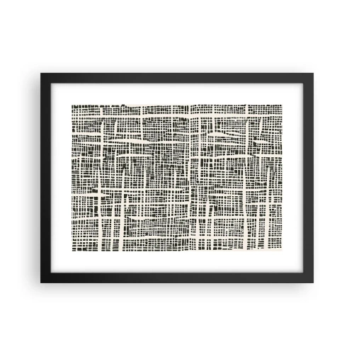 Poster in een zwarte lijst - Geweven compositie - 40x30 cm