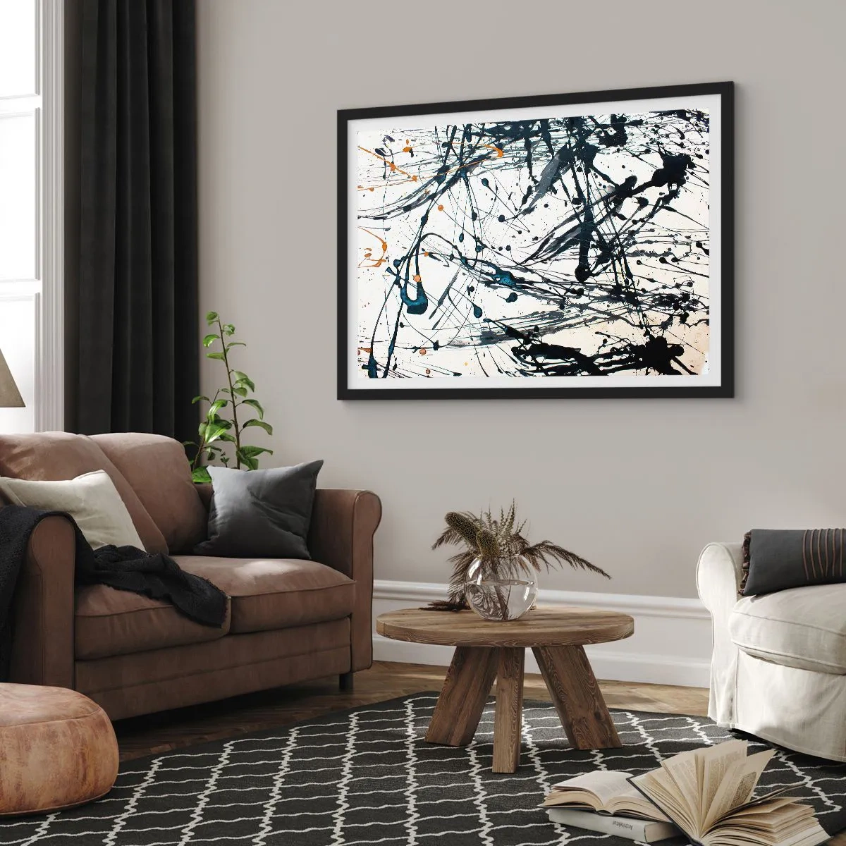 Poster in een zwarte lijst - Zin of geen zin? - 50x40 cm