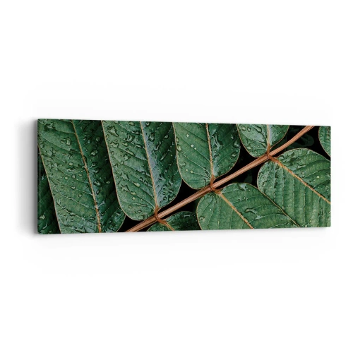 Schilderen op canvas - In een groen ritme - 90x30 cm