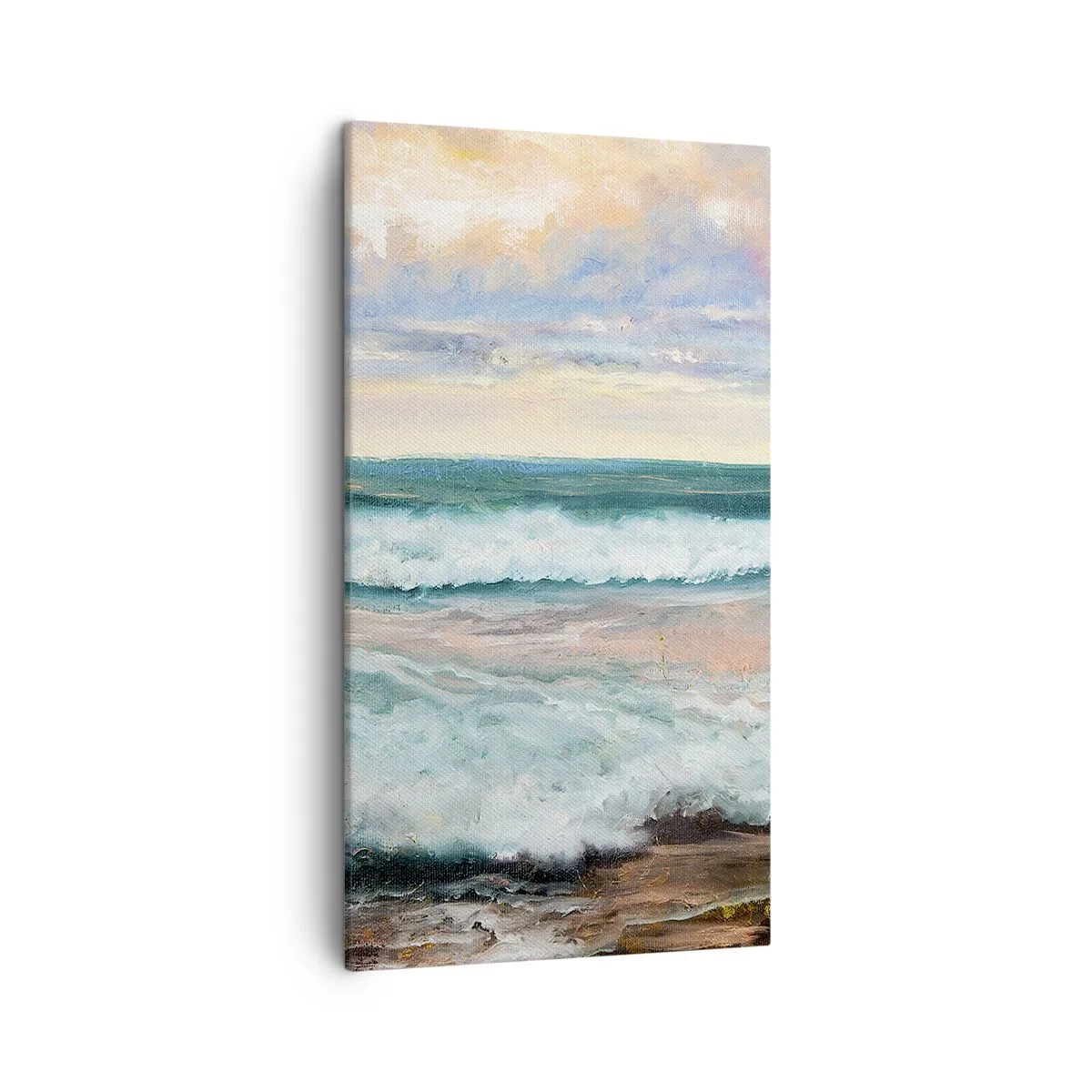 Schilderen op canvas - Hier maak je je ziel glad - 45x80 cm