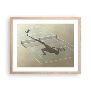 Een poster in een licht eiken lijst - Jezelf overwinnen - 50x40 cm