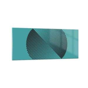 Schilderen op glas - Cirkel – een geometrische variatie - 120x50 cm