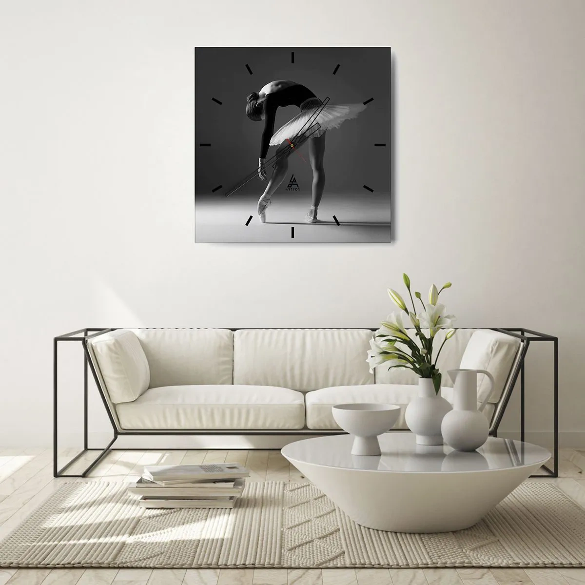 Wandklok - Klok - Bella ballerina - 30x30 cm