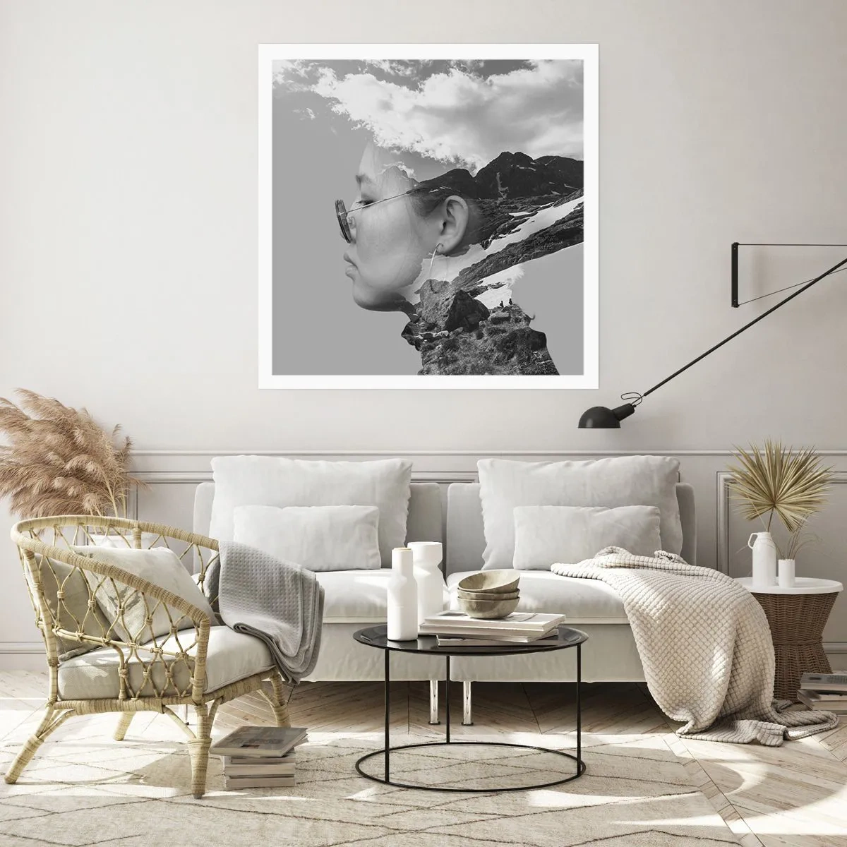 Poster - Top en bewolkt portret - 40x40 cm