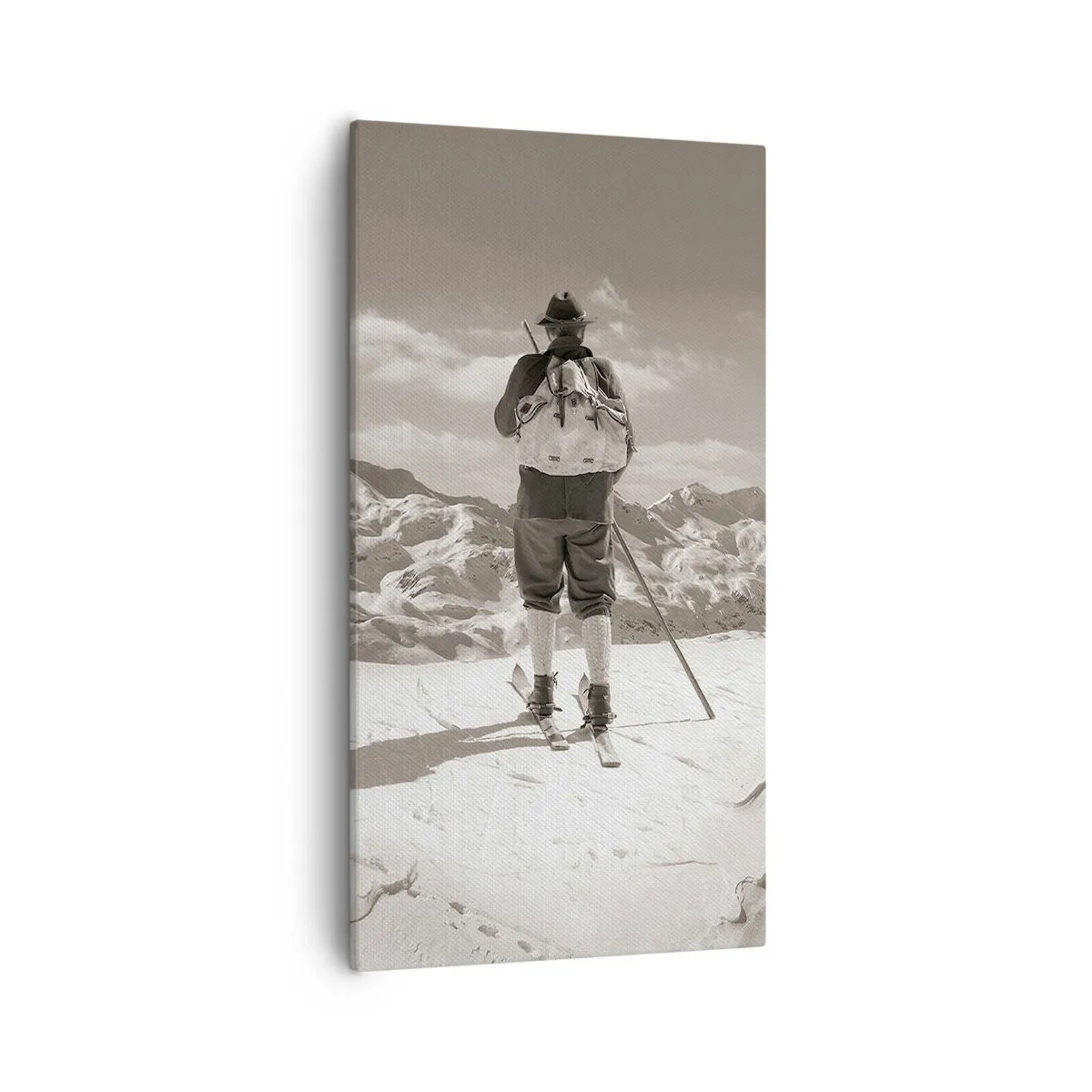 Schilderen op canvas - En de bergen blijven onveranderd - 55x100 cm