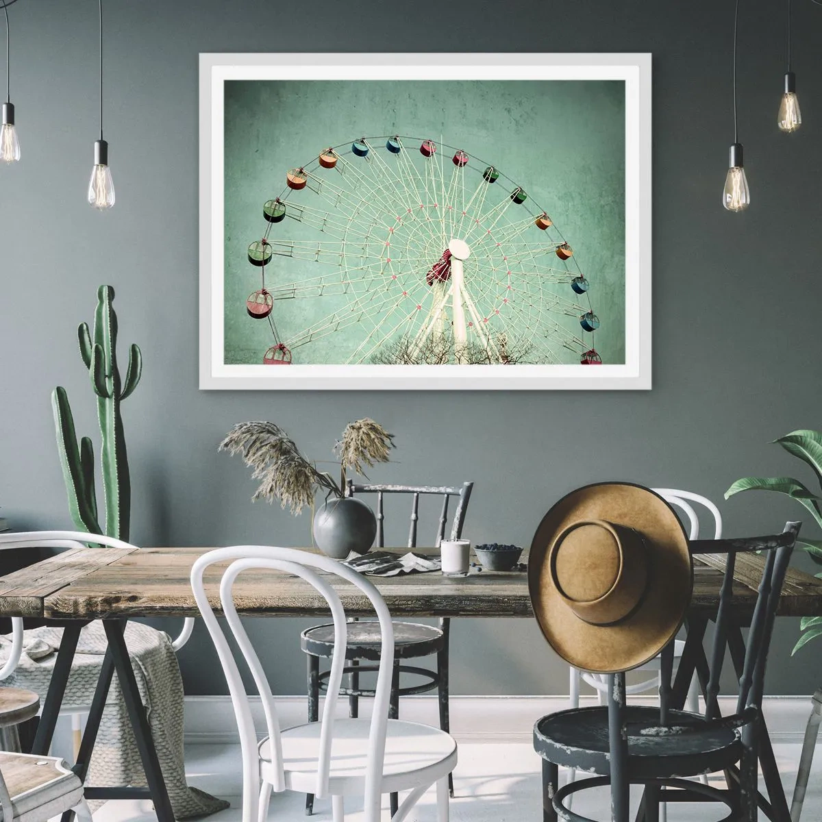 Poster in een witte lijst - Wij nodigen u uit om plezier te hebben - 70x50 cm