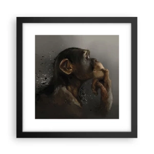 Poster in een zwarte lijst - Zeker een denker - 30x30 cm