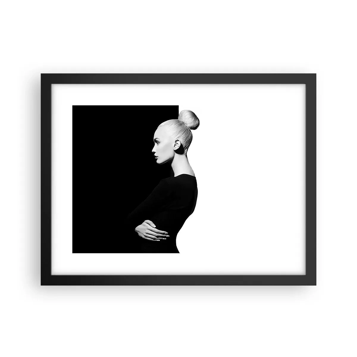 Poster in een zwarte lijst - Gewoon een vrouw - 40x30 cm