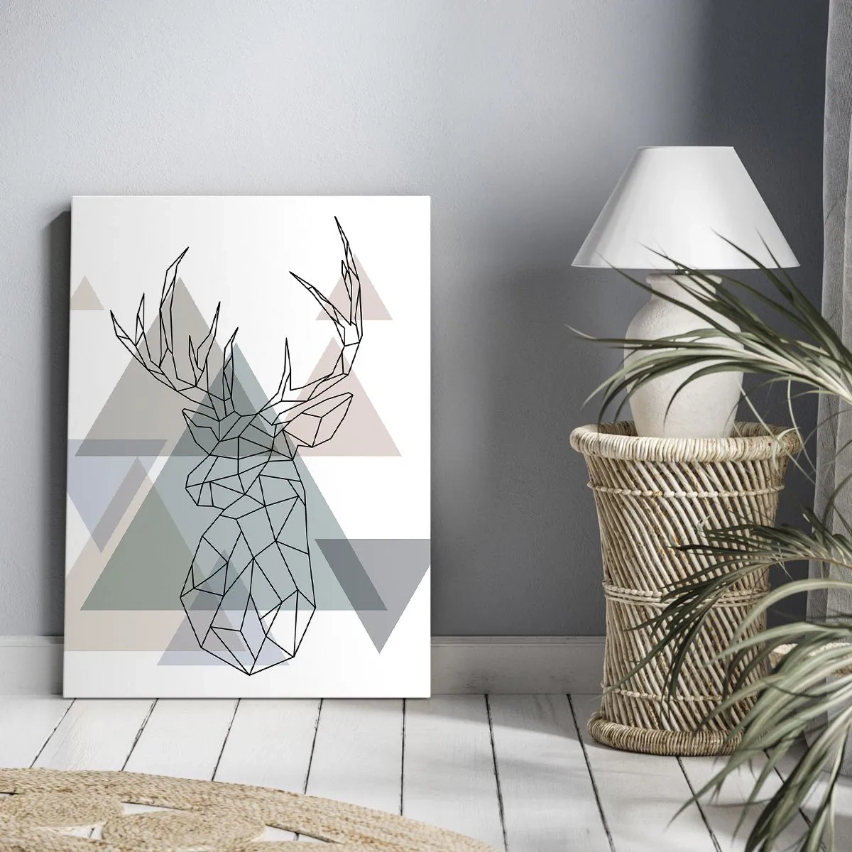 Schilderen op canvas - In een geometrisch bos - 50x70 cm