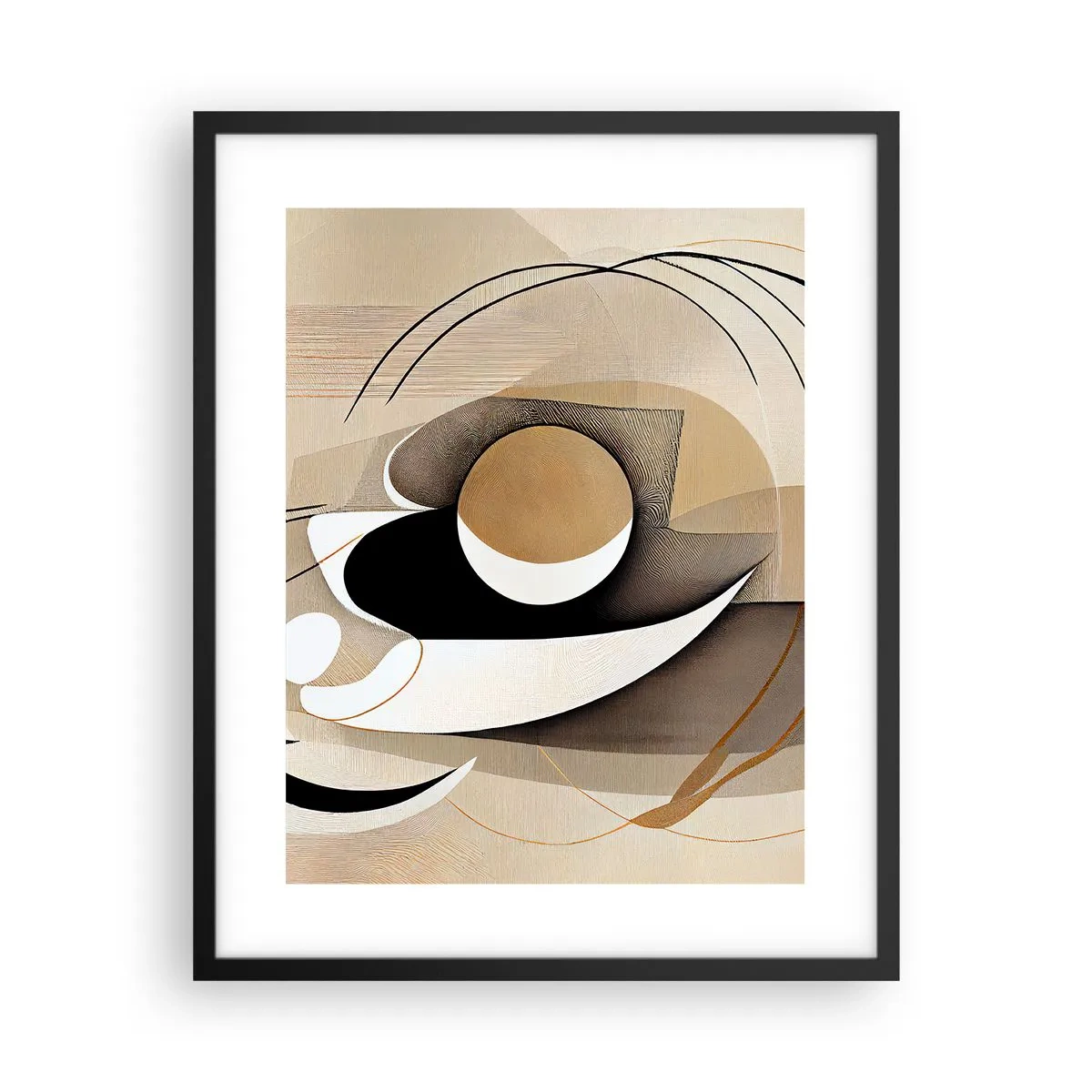 Poster in een zwarte lijst - Compositie: de essentie van de dingen - 40x50 cm