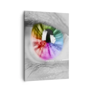 Schilderen op canvas - Kijk naar de wereld in kleuren - 50x70 cm