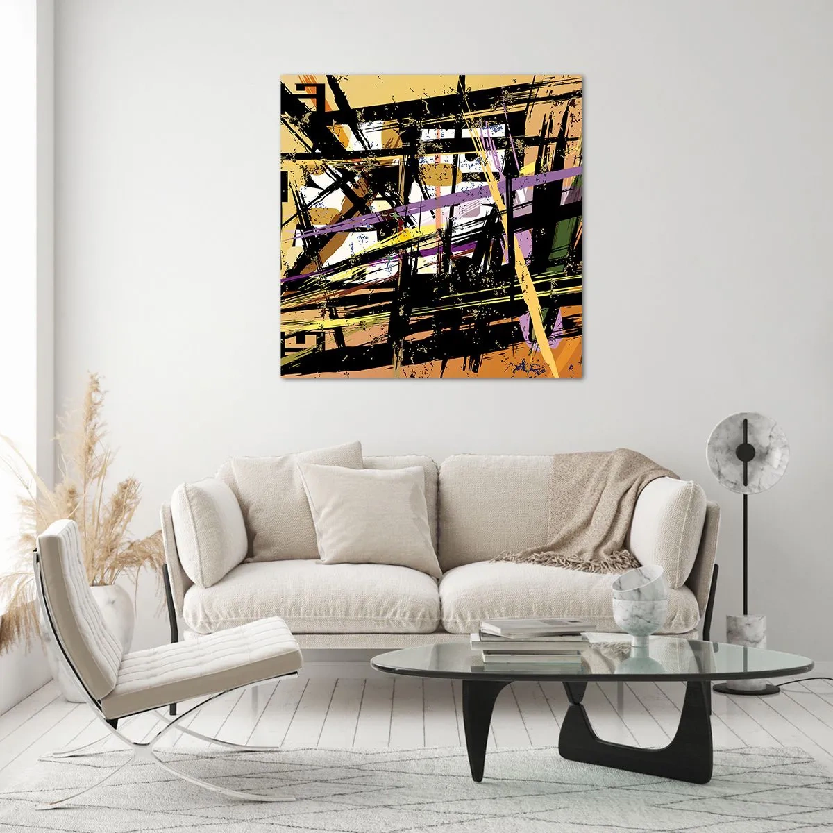 Schilderen op glas - Een scherp snijden - 30x30 cm