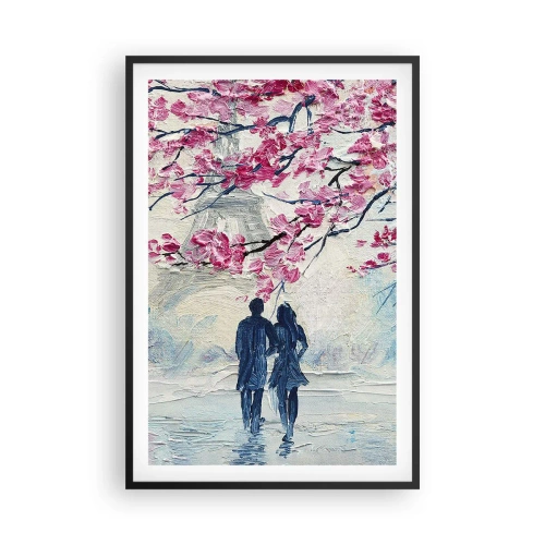 Poster in een zwarte lijst - Een romantische wandeling - 61x91 cm