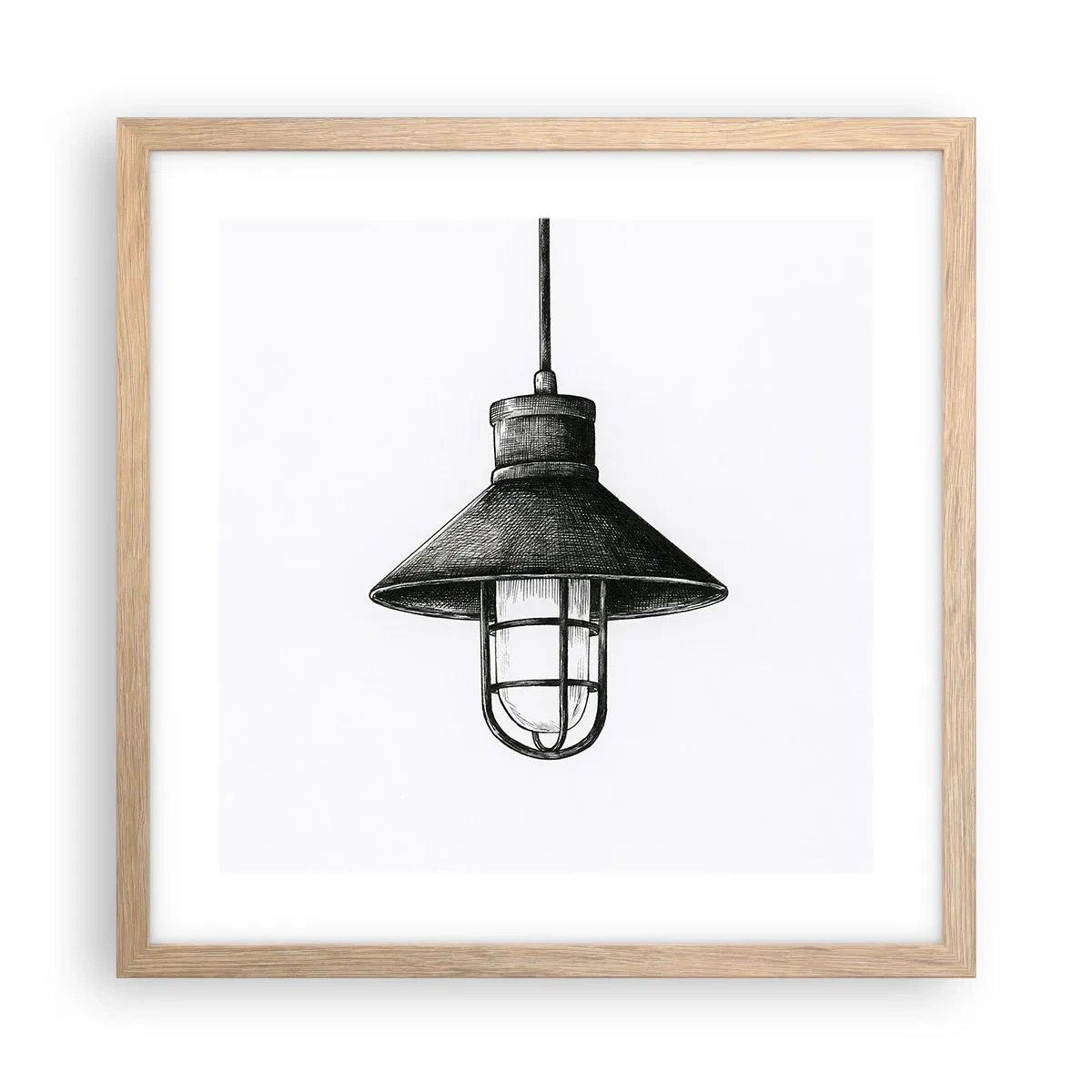 Een poster in een licht eiken lijst - Zoals jaren geleden… - 40x40 cm