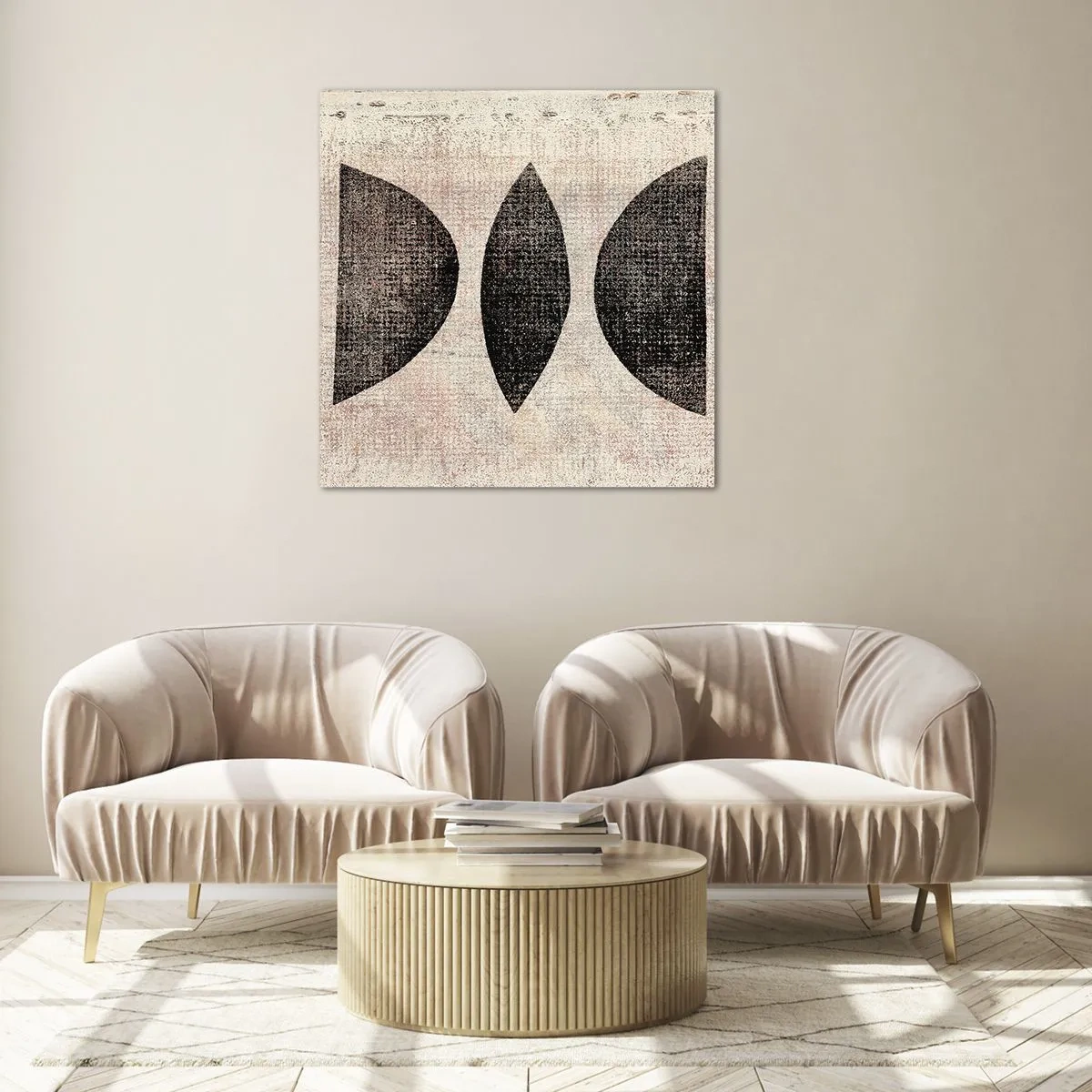 Schilderen op glas - etnische abstractie - 70x70 cm
