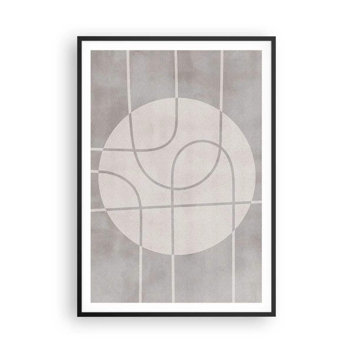 Poster in een zwarte lijst - Rond en rechtdoor - 70x100 cm