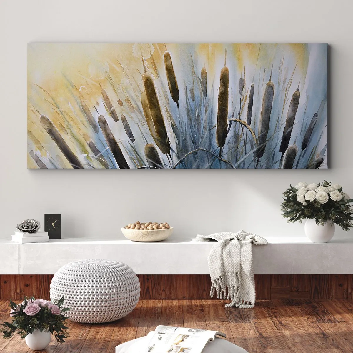 Schilderen op canvas - De kou van het water, de hitte van de zon - 100x40 cm