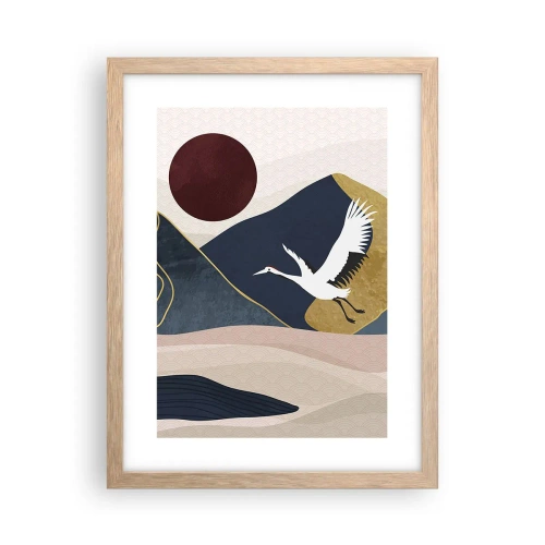 Een poster in een licht eiken lijst - Het is weer een dag GEGAAN - 30x40 cm