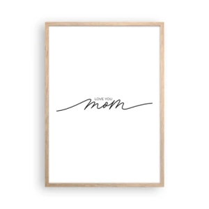 Een poster in een licht eiken lijst - Grote emotie - 50x70 cm