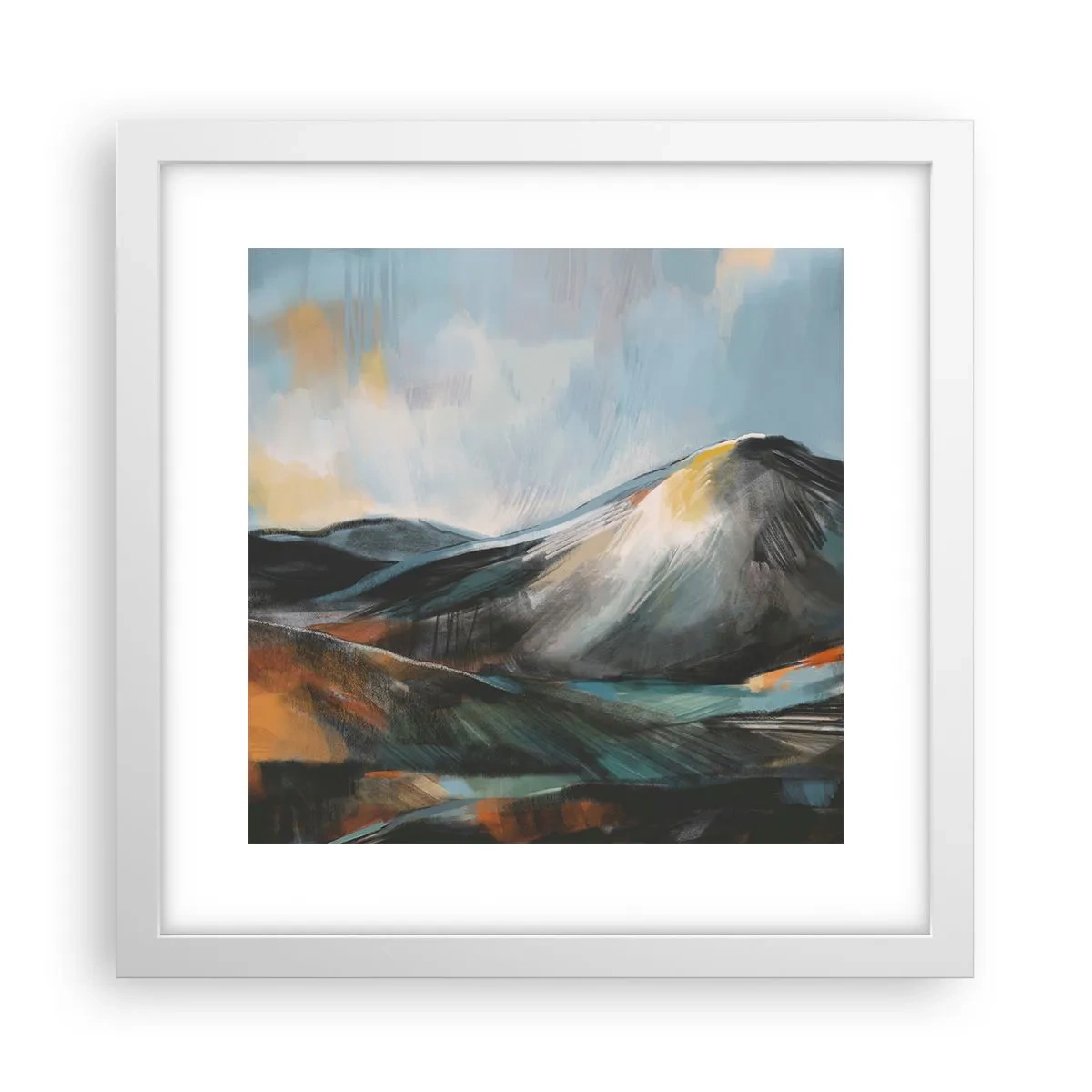 Poster in een witte lijst - Ruw en prachtig - 30x30 cm