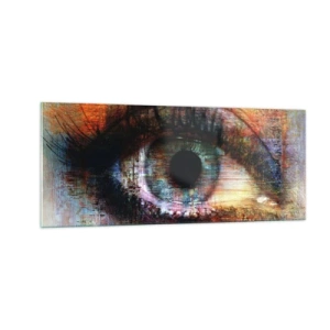 Schilderen op glas - Je kunt in de ziel kijken - 100x40 cm