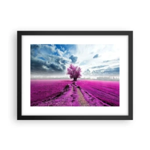 Poster in een zwarte lijst - Heide - heilige plek - 40x30 cm