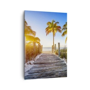 Schilderen op canvas - Rechtstreeks naar het paradijs - 70x100 cm