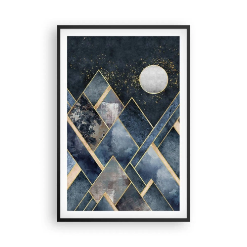 Poster in een zwarte lijst - Geometrisch landschap - 61x91 cm