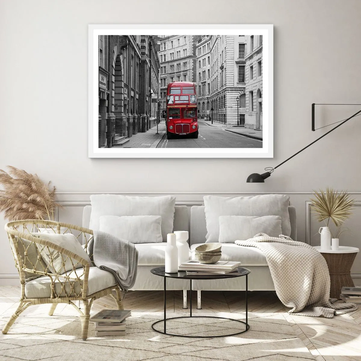 Poster in een witte lijst - Het dagelijkse leven hoeft niet grijs te zijn - 40x30 cm