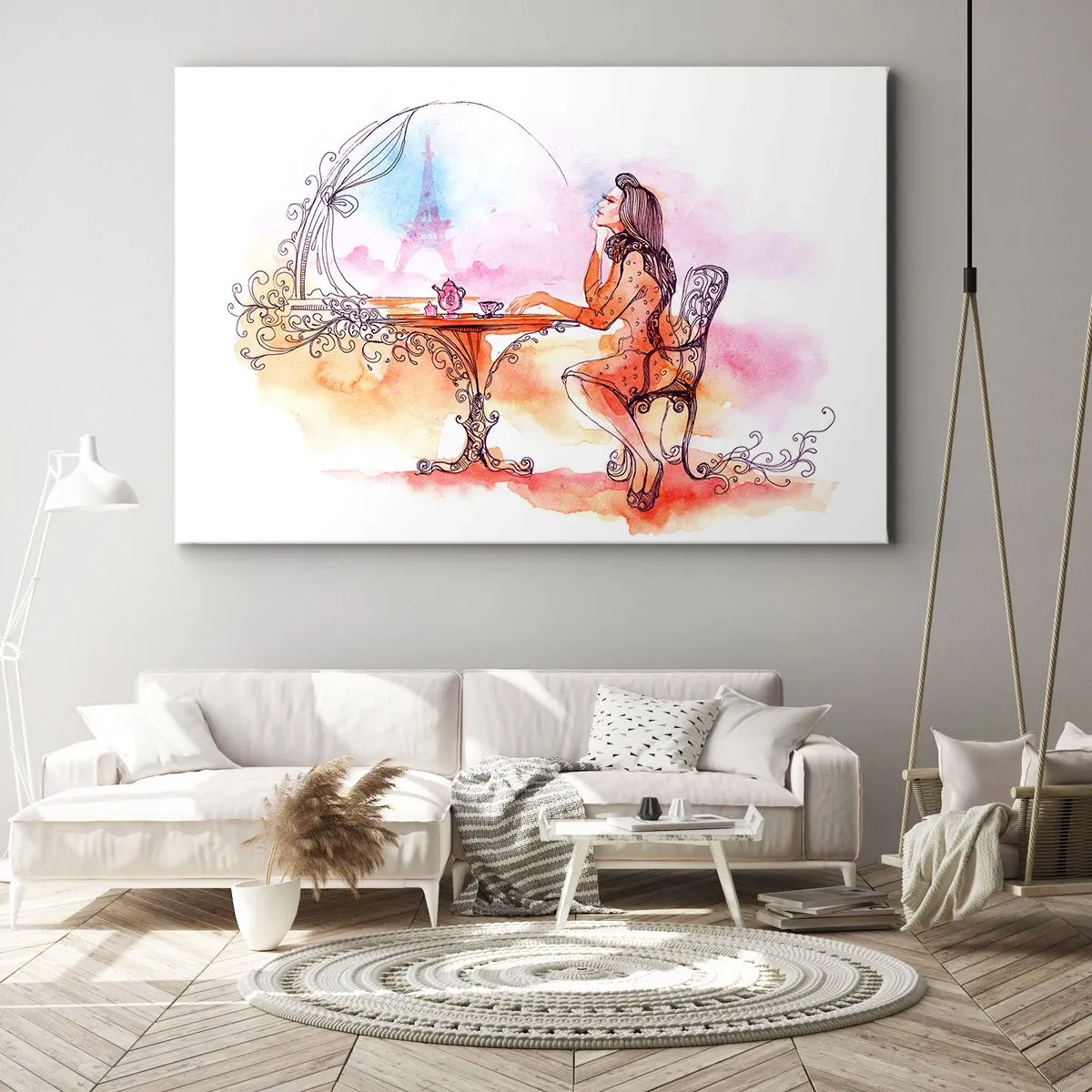 Schilderen op canvas - Parijse chic - 100x70 cm