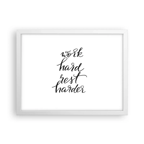 Poster in een witte lijst - Levensbalans - 40x30 cm