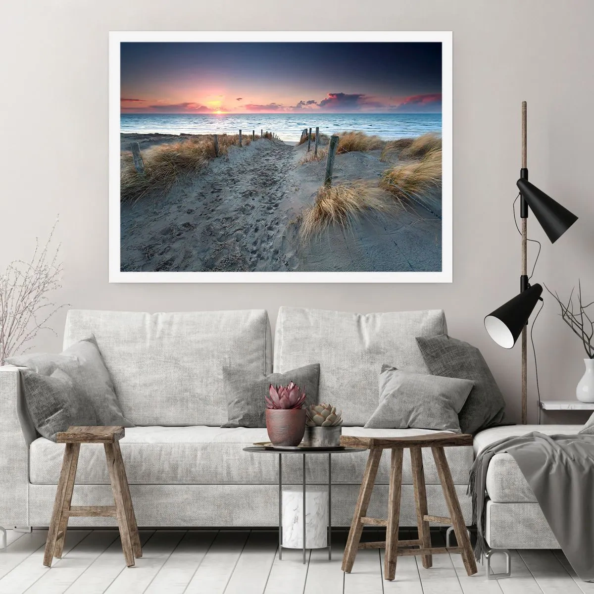 Poster - Je liet een regenboog van licht stralend... - 50x40 cm