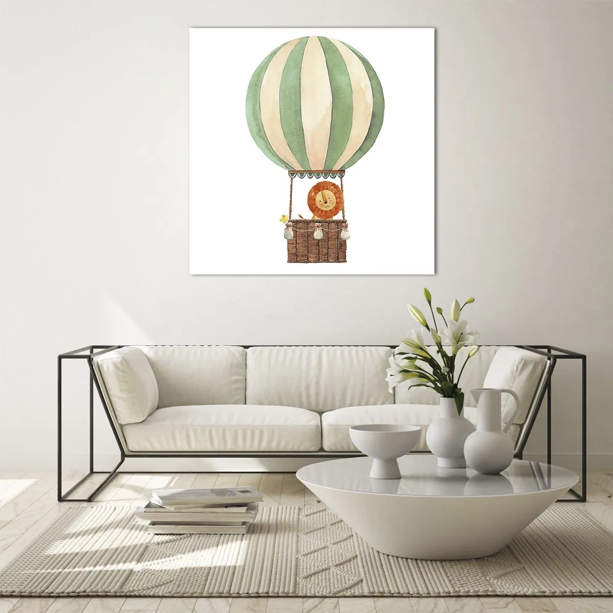 Schilderen op glas - Leons reizen - 50x50 cm