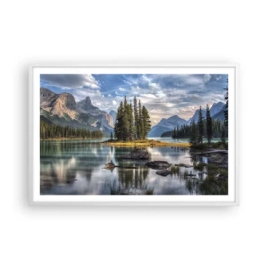 Poster in een witte lijst - Aan het grote en schone water ... - 91x61 cm