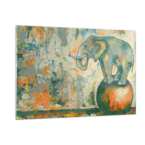 Schilderen op glas - Lang leve het circus! - 120x80 cm