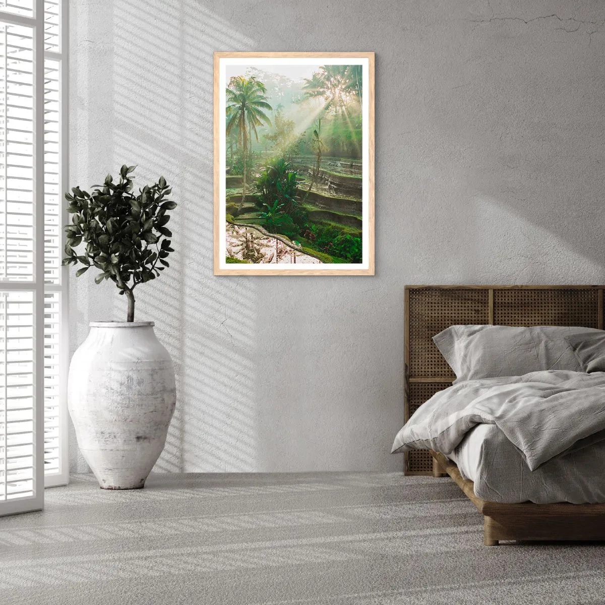 Een poster in een licht eiken lijst - Opgroeien in de zon - 30x40 cm