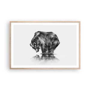 Een poster in een licht eiken lijst - Leuk om een geliefde persoon te zien - 91x61 cm